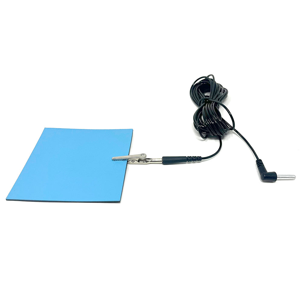 ESD Grounding Cable with Alligator Clip Banana Plug and USA Outlet Plug, with Alligator Clip, 20ft Long