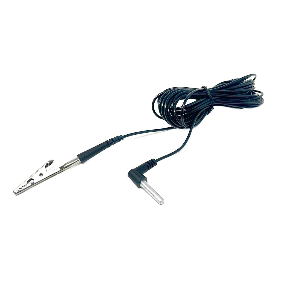 ESD Grounding Cable with Alligator Clip Banana Plug and USA Outlet Plug, with Alligator Clip, 20ft Long