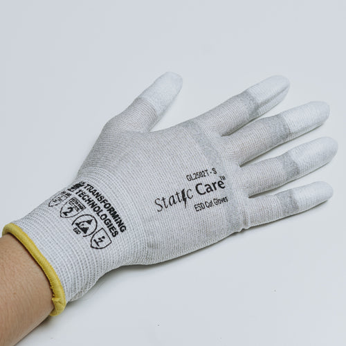 Cut Resistant Anti-Static Gloves - Cut Level 3 - Finger Tip Coated - 12 pairs