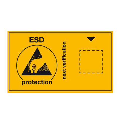 ESD Label -"ESD Protection - Next Verification"