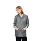 ESD Jacket - Medium Weight Anti-Static Fabric, Lapel Collar, Snap Cuff, Gray - Unisex Adult