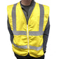 ESD Vest Medium Weight 9010 Fabric - High Visibility