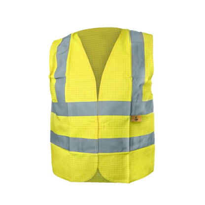 ESD Vest Medium Weight 9010 Fabric - High Visibility