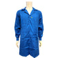Heavyweight ESD Lab Coat: Cotton Fabric, Lapel Collar, ESD Knit Cuff