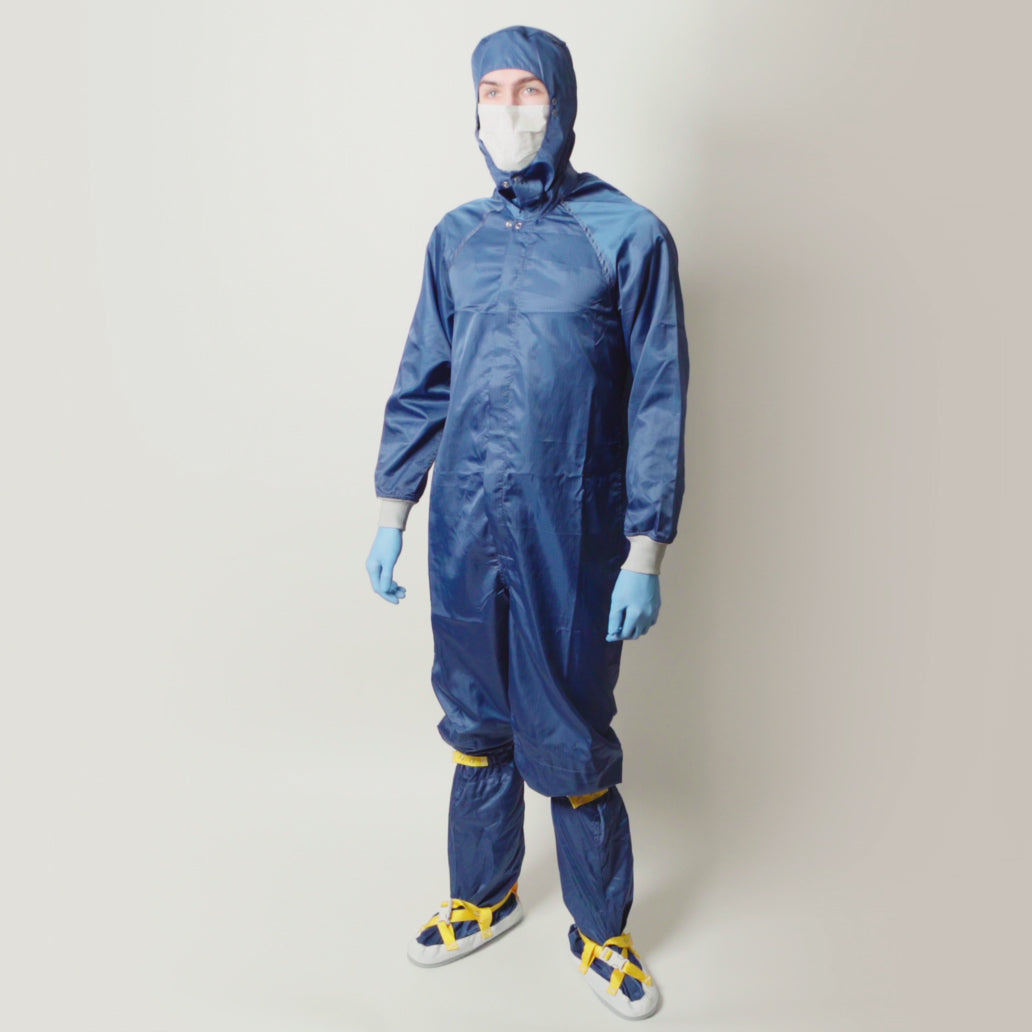 ESD Cleanroom Coverall Blue