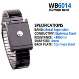 WB6000 Series ESD Metal Wrist Strap