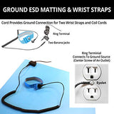 Alphastat Table Mat Grounding Kit - Universal Snap Kit and 15' 1 Meg Male Low Profile Ground Cord