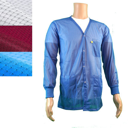 Lightweight 8812 Fabric, V-Neck Collar, Knit Cuff ESD Jacket