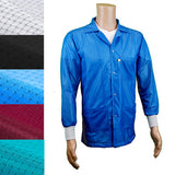 ESD Jackets - Medium Weight Anti-Static Fabric, Lapel Collar, Knit Cuff