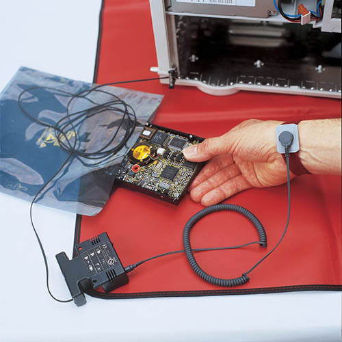 A complete portable anti-static workstation kit to safely work with ESD sensitive items in the field or at home.