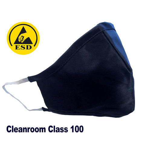 Cleanroom Face Mask - Anti-Static Cleanroom Safe, Reusable, Washable,   - 10 pack