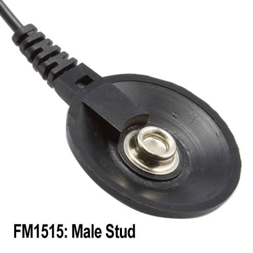 Male Stud Low profile ESD floor mat ground cord