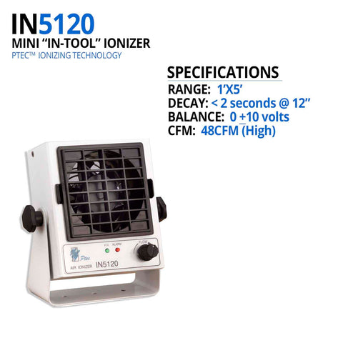 Ptec IN5500 Self-Cleaning Bench Top Ionizer – MRO Essentials