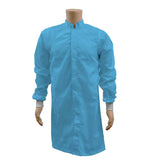 ESD Cleanroom Frock - White, Light Blue, and Navy Blue - ESD Knit Cuffs