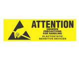 ESD Label: "Attention Observe Precautions for Handling Electrostatic Devices" Size: 5/8" X 2"