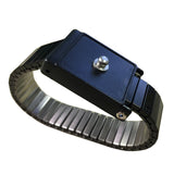 Static Care Metal Adjustable Wrist Strap with 6' Cord, 1 Megohm Resistor, 4mm Snap, Black