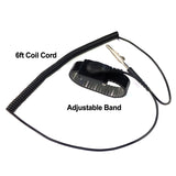 Static Care Metal Adjustable Swivel Wrist Strap with 6' Cord, 1 Megohm Resistor, 4mm Snap, Black