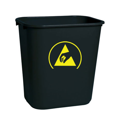 Anti-Static Trash Can - With ESD Symbol - 7 Gallon