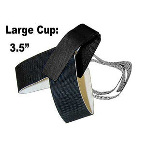 Heel Grounder - Stretch Hook and Loop Strap in Black - For Large Footwear