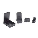 ESD Safe SMD Component Storage Boxes, Conductive Plastic - Black Lids