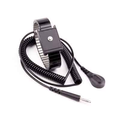 WB6000 Series Metal Wrist Band & Coil Cord Set - Metal expansion band; 6ft, 12ft cords