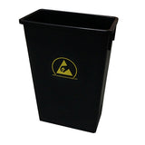 Anti-Static Trash Can - With ESD Symbol - 22 Gallon - ESD-Safe - Conductive